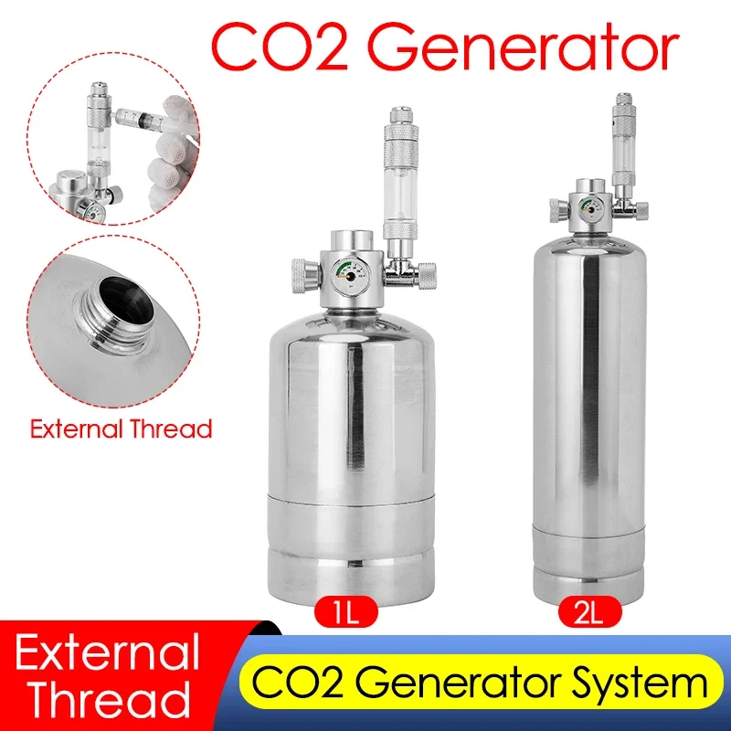 Planted Aquarium Tank Kit - 1L/2L Aquarium CO2 Generator System Kit