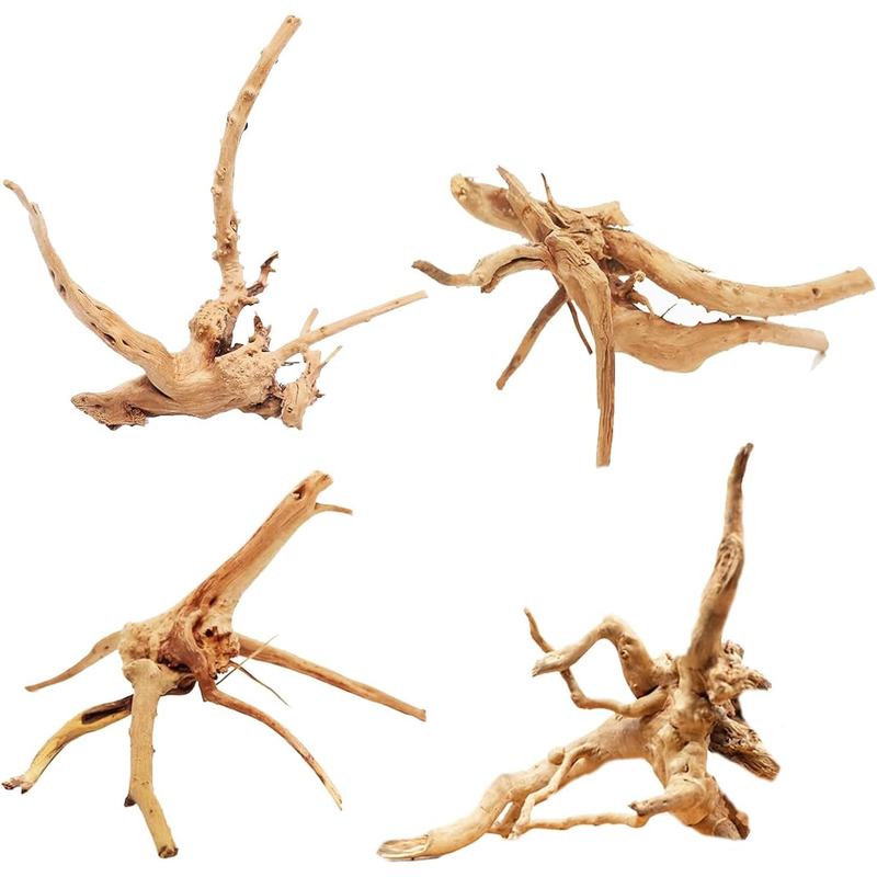 4PCS Natural Wooden Fish Tank  - Aquarium Plant Root Tabs ulasan dan harga