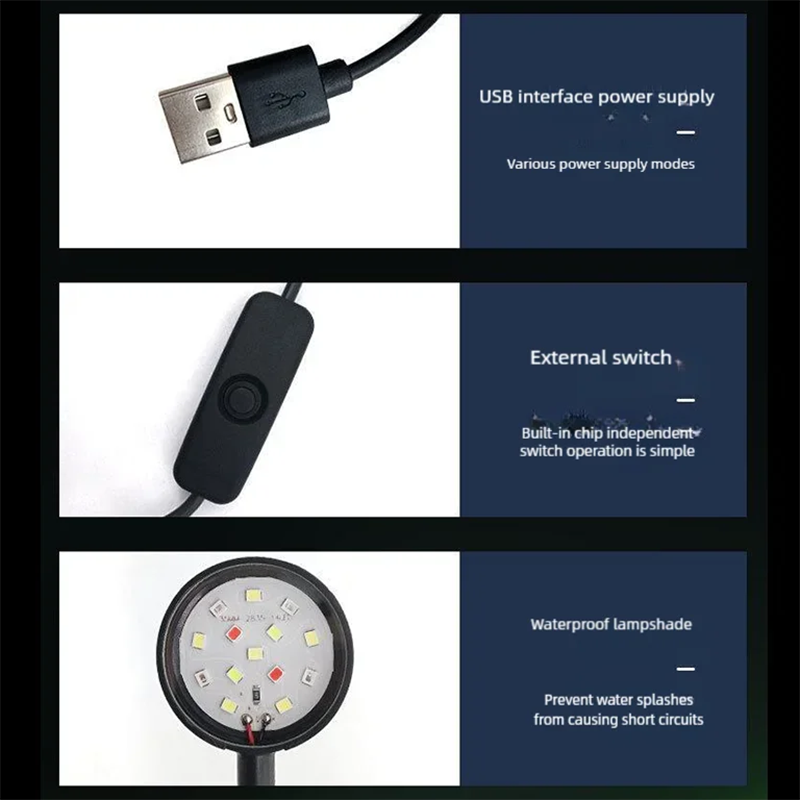 USB LED Fish Tank Clip Lamp Hi - Aquarium Plant Vitamins ulasan dan harga
